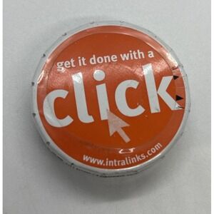 Vintage Intralinks Clik Clak Promo Mint Tin‎ Orange Tech Advertising Swag France